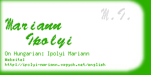 mariann ipolyi business card
